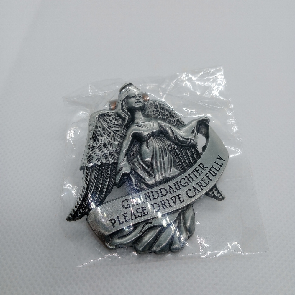 New car visor guardian angel accessory